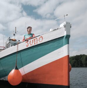 Passenger boat Juno, with Rivershack owner Rachel Dodd taken by photographer Gilmar Ribeiro